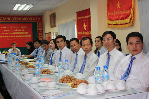 Thứ trưởng Nguyễn Thành Hưng phát biểu tại buổi làm việc