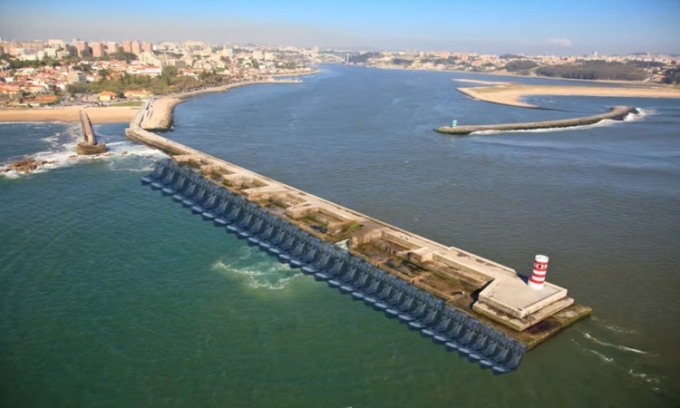 Nhà máy điện sóng 1 MW đầu tiên của Eco Wave Power sẽ nằm ở thành phố Porto phía bắc Bồ Đào Nha. Ảnh: Eco Wave Power