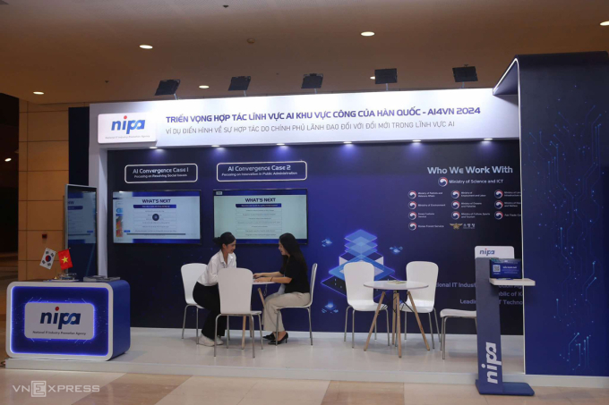 Gian hàng của NIPA tại AI Expo. Ảnh: Bá Hội