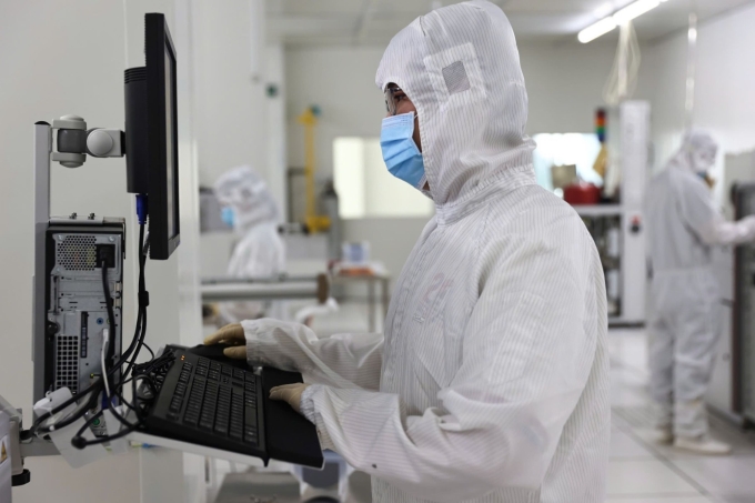 Phòng thí nghiệm bán dẫn của Trung tâm nghiên cứu triển khai, Khu công nghệ cao TP HCM (SHTP-Labs), tháng 12/2024. Ảnh: Quỳnh Trần