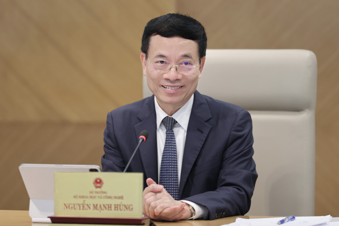 Bộ trưởng Bộ Khoa học và Công nghệ Nguyễn Mạnh Hùng. Ảnh: Anh Dũng