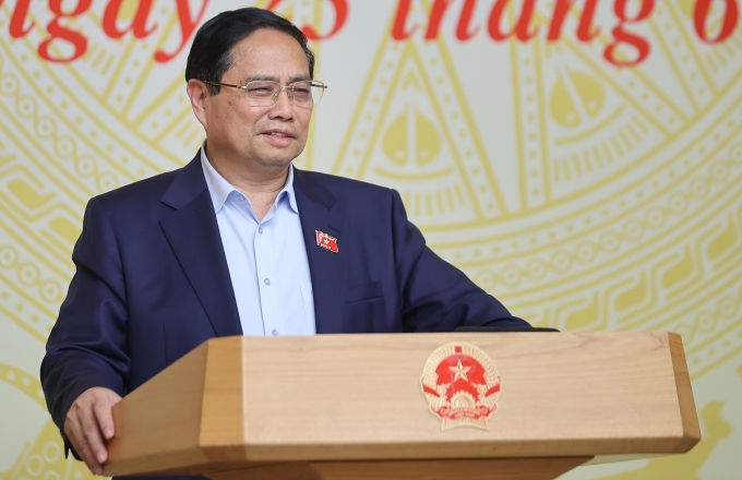 Thủ tướng Phạm Minh Chính phát biểu chiều 23/6. Ảnh: Nhật Bắc